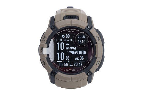 Garmin Instinct 2X Tactical Edition Solar Smart Watch in Coyote with 50mm case